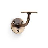 AW750AB - Alexander & Wilks Handrail Bracket (Heavy) 80mm projection - Antique Brass