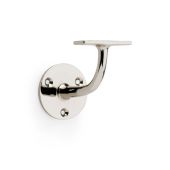 AW750PN - Alexander & Wilks Handrail Bracket (Heavy) 80mm projection - Polished Nickel