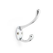 AW770PC - Alexander & Wilks Victorian Hat & Coat Hook 110mm - Polished Chrome