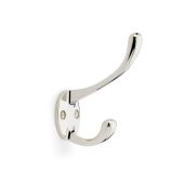 AW770PN - Alexander & Wilks Victorian Hat & Coat Hook 110mm - Polished Nickel