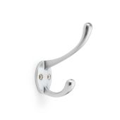 AW770SC - Alexander & Wilks Victorian Hat & Coat Hook 110mm - Satin Chrome