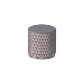AW800-20-SN - Alexander & Wilks Brunel Diamond Knurled Cabinet Knob - Satin Nickel - 20mm