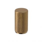 AW800-35-SBPVD - Alexander & Wilks Brunel Diamond Knurled Cabinet Knob - Satin Brass PVD - 35mm