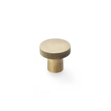 Click Here To Enlarge This Photo Of AW802-30-AB - Alexander & Wilks Hanover Knurled Circular Cupboard Knob 30mm - Antique Bronze