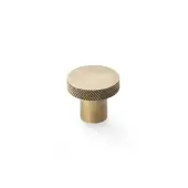 AW802-30-AB - Alexander & Wilks Hanover Knurled Circular Cupboard Knob 30mm - Antique Bronze