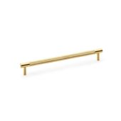 AW810-224-SBPVD - Alexander & Wilks Brunel Diamond Knurled T-Bar Cabinet Handle - Satin Brass PVD - 224mm Centres