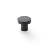 AW821-30-BL - Alexander & Wilks Plain Face Round Cupboard Knob - Black - 30mm