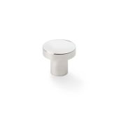 AW821-30-PN - Alexander & Wilks Plain Face Round Cupboard Knob - Polished Nickel - 30mm