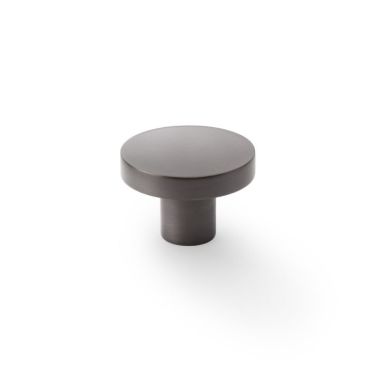 Click Here To Enlarge This Photo Of AW821-38-DBZ - Alexander & Wilks Plain Face Round Cupboard Knob - Dark Bronze - 38mm