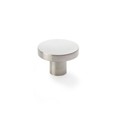 Click Here To Enlarge This Photo Of AW821-38-SN - Alexander & Wilks Plain Face Round Cupboard Knob - Satin Nickel - 38mm