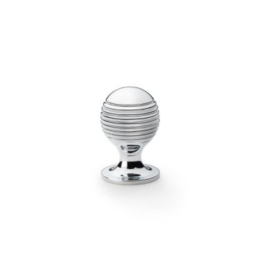 Click Here To Enlarge This Photo Of AW832-25-PC - Alexander & Wilks Caesar Cupboard Knob on Round Rose - Polished Chrome - 25mm