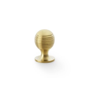 Click Here To Enlarge This Photo Of AW832-25-SBPVD - Alexander & Wilks Caesar Cupboard Knob on Round Rose - Satin Brass PVD - 25mm