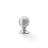 AW832-25-SC - Alexander & Wilks Caesar Cupboard Knob on Round Rose - Satin Chrome - 25mm