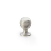 AW832-25-SN - Alexander & Wilks Caesar Cupboard Knob on Round Rose - Satin Nickel - 25mm