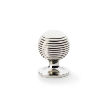 Click Here To Enlarge This Photo Of AW832-32-PN - Alexander & Wilks Caesar Cupboard Knob on Round Rose - Polished Nickel - 32mm