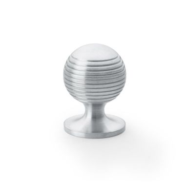Click Here To Enlarge This Photo Of AW832-32-SC - Alexander & Wilks Caesar Cupboard Knob on Round Rose - Satin Chrome - 32mm