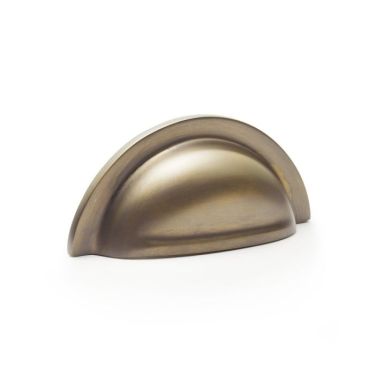 Click Here To Enlarge This Photo Of AW903AB - Alexander & Wilks Ridged Cup Pull 76mm c/c - Antique Brass
