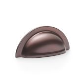 AW903DBZ - Alexander & Wilks Ridged Cup Pull 76mm c/c - Dark Bronze