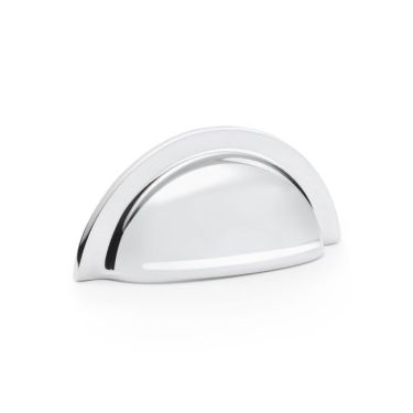 Click Here To Enlarge This Photo Of AW903PC - Alexander & Wilks Ridged Cup Pull 76mm c/c - Polished Chrome