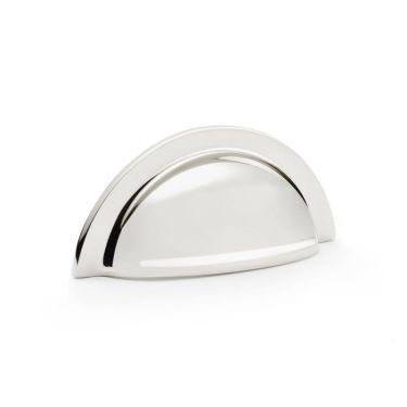 Click Here To Enlarge This Photo Of AW903PN - Alexander & Wilks Ridged Cup Pull 76mm c/c - Polished Nickel