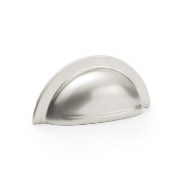 Click Here To Enlarge This Photo Of AW903SN - Alexander & Wilks Ridged Cup Pull 76mm c/c - Satin Nickel