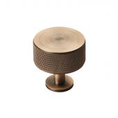 FTD703AB - Carlisle Brass Fingertip Design Knurled Radio Knob 35mm Antique Brass