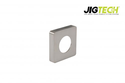 Click Here To Enlarge This Photo Of JTA5301 Jigtech Satin Chrome Square Passage Cover Rose (pair)