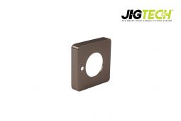 JTA5403 Jigtech Black Nickel Privacy Square Cover Rose (pair)