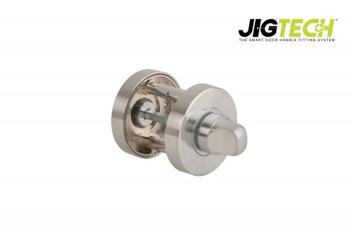 Click Here To Enlarge This Photo Of JTA5501 Jigtech Satin Chrome Round Bathroom Turn & Release Set