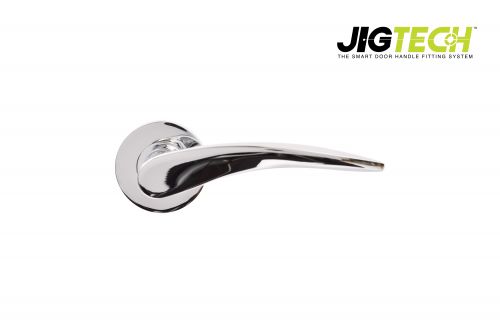 Click Here To Enlarge This Photo Of JTC2020 Jigtech Polished Chrome 'Vecta' Lever On Rose