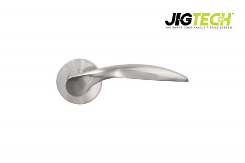 Click Here To Enlarge This Photo Of JTC2200 Jigtech Satin Chrome 'Cresta' Lever On Rose