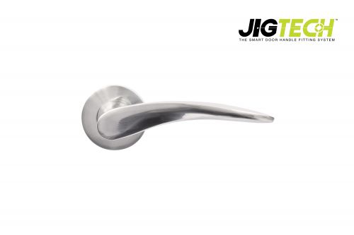Click Here To Enlarge This Photo Of JTC2220 Jigtech Satin Chrome 'Vecta' Lever On Rose