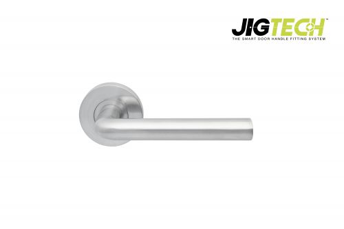 Click Here To Enlarge This Photo Of JTC2225 Jigtech Satin Chrome 'Riva' Lever On Rose