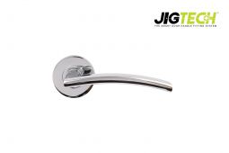 JTF1005-F Jigtech Polished Chrome 'Sabre' Lever On Rose [CE]