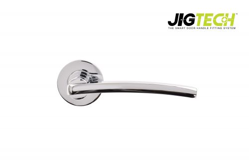 Click Here To Enlarge This Photo Of JTF1020-F Jigtech Polished Chrome 'Condor' Lever On Rose [CE]