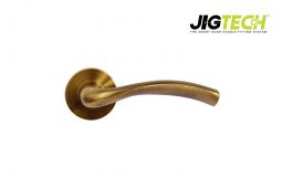 JTF1600-F Jigtech Antique Brass 'Solar' Lever On Rose [CE]