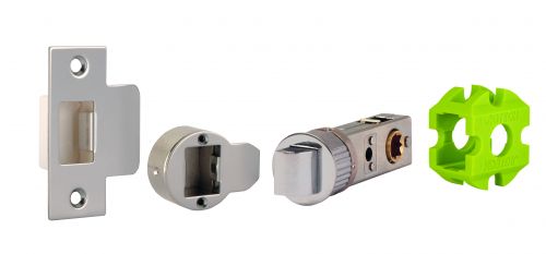 Click Here To Enlarge This Photo Of JTL4020-F Jigtech Polished Chrome/Polished Stainless 57mm  Smart Passage Latch - CE/Fire Rated