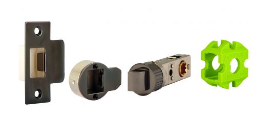 Click Here To Enlarge This Photo Of JTL4320-F Jigtech Black Nickel 57mm Smart Passage Latch - CE/Fire Rated