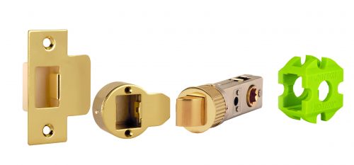 Click Here To Enlarge This Photo Of JTL4420-F Jigtech Polished Electro Brass 57mm Smart Passage Latch - CE/Fire Rated
