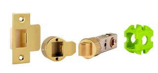 JTL4420-F Jigtech Polished Electro Brass 57mm Smart Passage Latch - CE/Fire Rated
