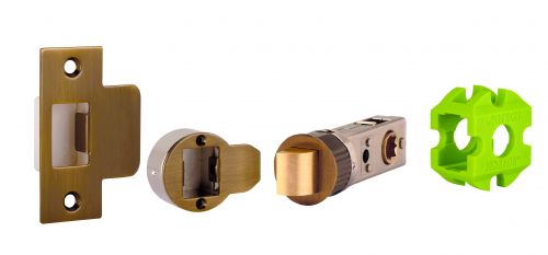 Click Here To Enlarge This Photo Of JTL4520-F Jigtech Antique Brass 57mm Smart Passage Latch - CE/Fire Rated