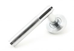 45665 From The Anvil Polished Chrome Brompton Lever on Rose Set (Beehive)