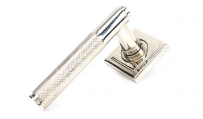 45670 From The Anvil Polished Nickel Brompton Lever on Rose Set (Square)