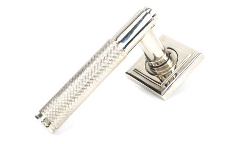 Click Here To Enlarge This Photo Of 50004 From The Anvil Polished Nickel Brompton Lever on Rose Set (Square) - Unsprung