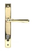 46529 From The Anvil Polished Brass Newbury Slimline Lever Espag. Lock Set - 92mm centres - 212mm screw centres