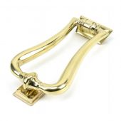 46552 From The Anvil Polished Brass Slimline Art Deco Door Knocker