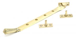 46704 From The Anvil Polished Brass 10" Hinton Stay