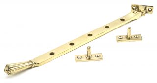 46705 From The Anvil Polished Brass 12" Hinton Stay