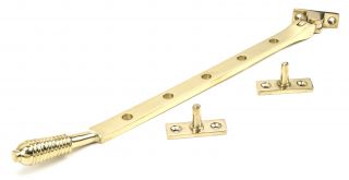 46708 From The Anvil Polished Brass 12" Reeded Stay
