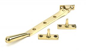 46715 From The Anvil Polished Brass 8" Newbury Stay